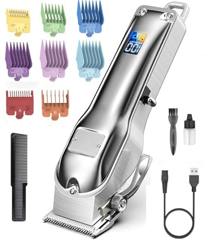 Tagliacapelli Uomo Professionale, Macchinetta per Capelli Elettrica con Accessori - Preciso e Potente per Barba e Capelli