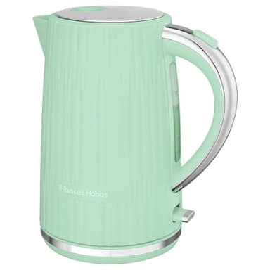 Russell Hobbs Bollitore Elettrico Eden Pistacchio (capacità 1,7L,apertura a pressione, beccuccio Perfect Pour, filtro lavabile rimovibile, interruttore illuminato, dettagli cromati,2400W)27360-70.