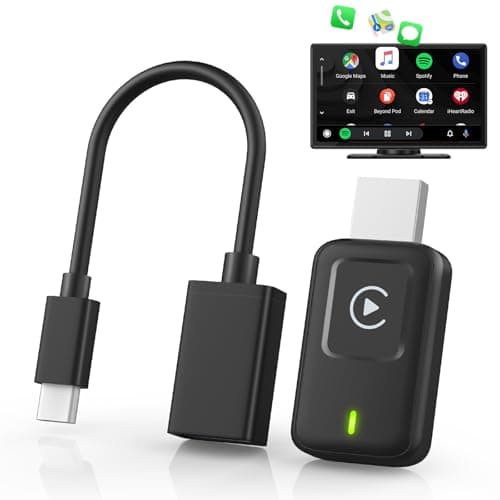 Adattatore Carplay Wireless e Android Auto 2 in 1, Converte Auto/Carplay da Cablato a Wireless, Plug & Play, Mini e stabile, Supporta iOS 10+ e Android 11+, USB C/A