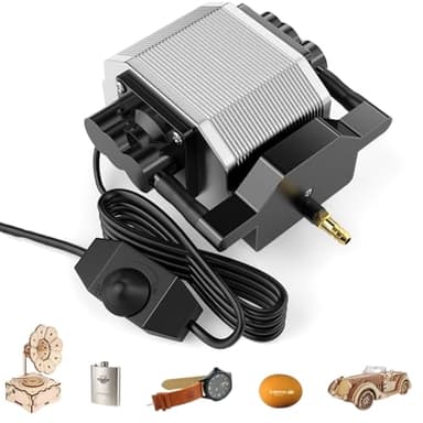 Creatorally Air Assist Laser, 30L/Min Compressore Aria Pompa per incisore e Taglio Laser con Controllo della Velocità per Incisione Materiale in Legno e Metallo, Elevata Durata e Resistenza