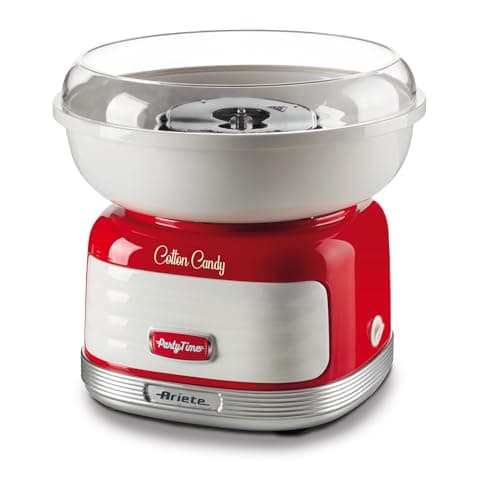 Ariete 2973 - Cotton Candy Party Time - Macchina per Zucchero Filato compatibile con zucchero semolato e caramelle dure - 500 Watt - Rosso