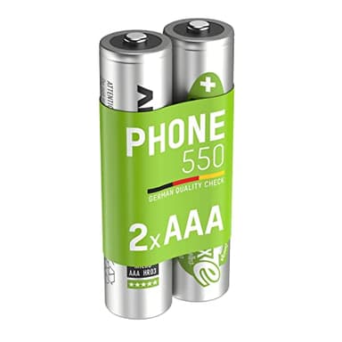 ANSMANN MaxE Micro AAA batteria ricaricabile 550mAh DECT Phone-Akku pre-carica della batteria - batteria per i telefoni cordless (confezione da 2) - MaxE