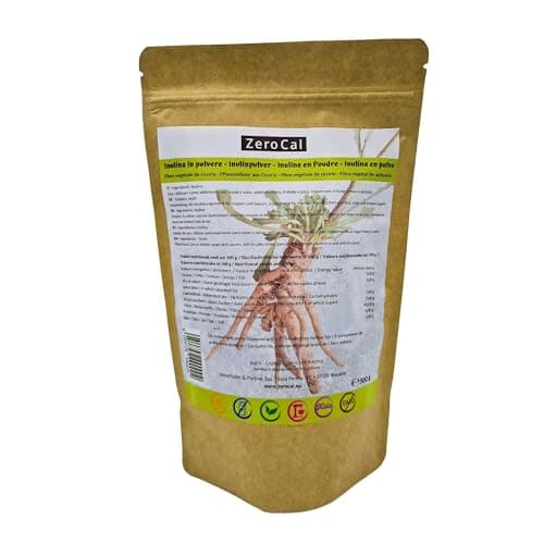 ZeroCal - Inulina da Cicoria in Polvere Pura 500g | Fibra Vegetale Prebiotica da Radici di Cicoria | Basso Contenuto Calorico | Provenienza Germania