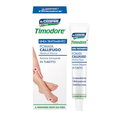 Timodore, Callifugo Pomata, Ideale per Tutti i Problemi di Callosità di Mani e Piedi, Estirpa Ogni Tipo di Callo Senza Dolore, 100% Made in Italy, Dermatologicamente Testato, Tubetto 5 ml