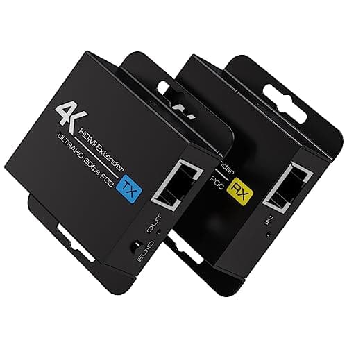 VEDINDUST HDMI Extender 4K30HZ 40M 131FT Ethernet Over Cat5e6 7 Auf RJ45 Supporto 4k1080P 3D POC EDID Solo bisogno di alimentazione TX per lavoro