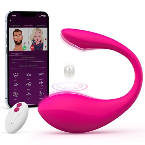 Vibratoreper Donna Telecomando APP 9 Modalità Mini Vibratore Ovetto Vibrante Donna Wireless Vibratori Sex Toys Coppie Vibratoreper Donna Punto G Squirting a Distanza Sextoys Silenzioso (Rosa)