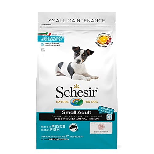 Schesir, Cibo Secco per Cani Adulti di Piccola Taglia Linea Mantenimento al Gusto Pesce, Crocchette - Sacco da 2 kg