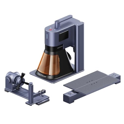 LaserPecker LP5 20W Macchina per Incisione Laser Doppio Fibra Diodo, Macchina per Incisione e Taglio Laser 2 in 1 Incisore Laser per Quasi Tutti i Materiali con Estensione Scorrevole & Rotante(Deluxe)