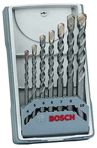 Bosch 2 607 017 082, Set Punte per Trapani, 7 Pezzi, Grigio, Argento/Grigio, Diametro 4/5/6/6/7/8/10 mm