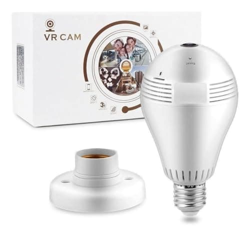 Generico Telecamera Wifi Lampadina Led Occhio Camera Nascosta Spia E27 Fvg3608 Panoramica