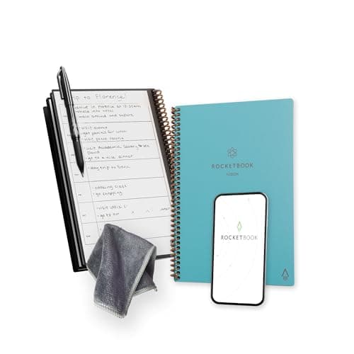 Rocketbook Fusion Quaderno Appunti Digitale - Riutilizzabile Taccuino Digitali A5 A Spirale Agenda, Giornaliera, Planner Settimanale, Penna Cancellabile Pilot Frixion Inclusi, Gadget Tecnologici