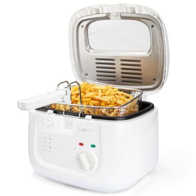 Friggitrice Clatronic | capacità 2,5L | friggitrice con grasso | filtro vapori odori e grassi | contenitore olio antiaderente | termostato a regolazione continua | con olio | FR 3771