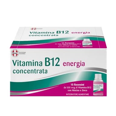 Matt, Vitamina B 12 Concentrata, Integratore Alimentare, Riduce Stanchezza, Favorisce il Normale Metabolismo Energetico e il Funzionamento del Sistema Nervoso e Cognitivo, Confezione da 15 Flaconcini
