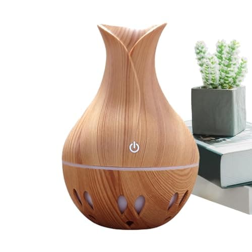 Diffusore di aromi, umidificatore per aromaterapia, purificatore d'aria, ricaricabile tramite USB, con luci a LED, 130 ml, grande umidificatore con luce notturna colorata, per soggiorno e studio