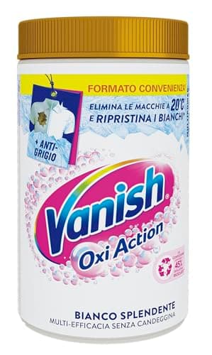 Vanish Oxi Action Multipower Polvere Bianco Splendente, Smacchiatore per Capi Bianchi, 1 Confezione da 1.5Kg per Bucato, Additivo Lavatrice Multiazione senza Candeggina