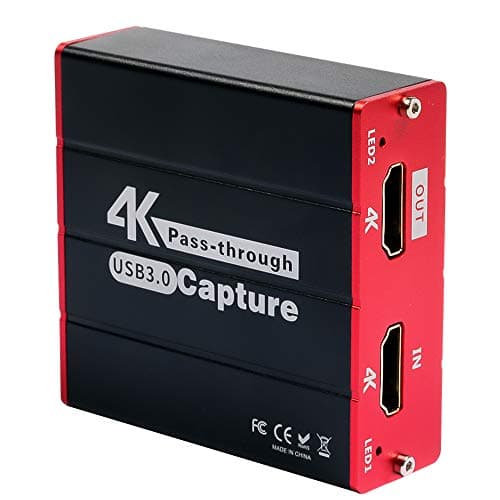 TreasLin Game Scheda di acquisizione Video USB 1080p 60fps per PS5,PS4,Switch Wii U DSLR Xbox su OBS,XSplit,Twitch,Youtube Supporta Windows,Mac,4K zero latenza HD Loopout.320.