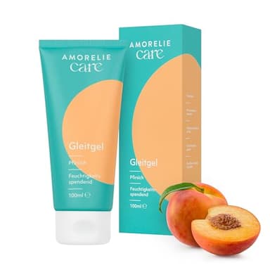 AMORELIE Care – Gel lubrificante pesca con gusto commestibile a base d'acqua Vegano (100 ml)