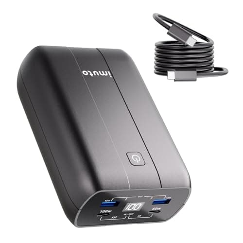imuto Power Bank 100W Ricarica Rapida, [2024 Upgrade] 20000mAh Caricatore Portatile USB C In & Out Laptop Powerbank per Macbook Air Dell HP iPhone 15/14/13/12 Galaxy Pixel Steam Deck iPad Tablet etc
