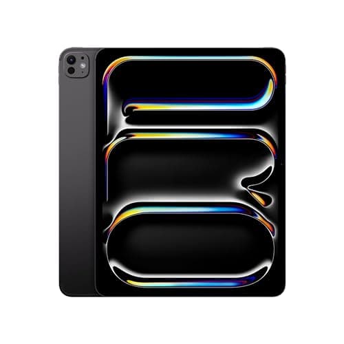 Apple iPad Pro 13" (M4): display Ultra Retina XDR, 256GB, fotocamera frontale orizzontale da 12MP, fotocamera posteriore da 12MP, Wi-Fi 6E + 5G con eSIM, Vetro standard — Nero siderale