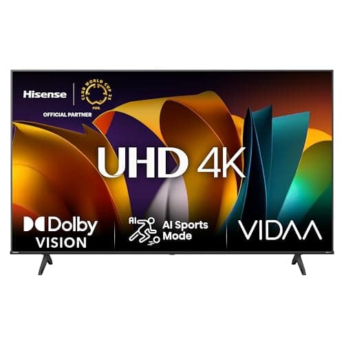 Hisense TV 43" 4K Ultra HD 43A6N, Smart TV VIDAA U7, Dolby Vision, HDR 10+, DTS Virtual:X, Game Mode, Alexa Built-in, VIDAA Voice, Tuner DVB-T2/S2 HEVC 10, lativù 4K