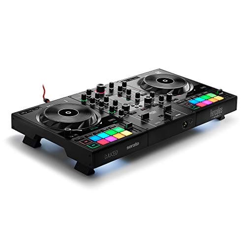 HERCULES DJControl Inpulse 500 Controller DJ USB a doppio banco per Serato DJ Lite e DJUCED (inclusi), Interfaccia audio integrata, 16 pad RGB retroilluminati