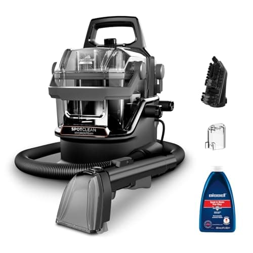 BISSELL SpotClean HydroSteam, Lavatappeti, Pulitore a Vapore con Tecnologia HydroSteam, Lava Tappezzeria per Tappeti, Auto, Divani, Moquette, Materassi e Altro, Potente Motore da 1000W, 3689N