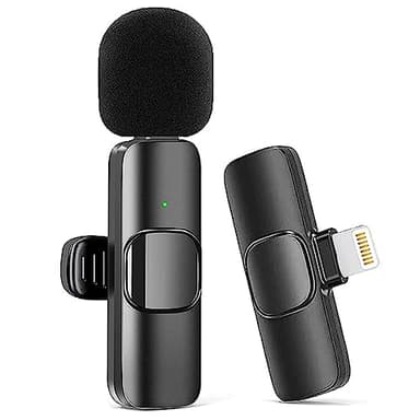 Kinizuxi Microfono Lavalier Wireless per iPhone iPad, Plug-Play Microfono Wireless per Registrazione Video TikTok YouTube,Mini Mic Riduzione del Rumore Senza Fili Microfono Smartphone