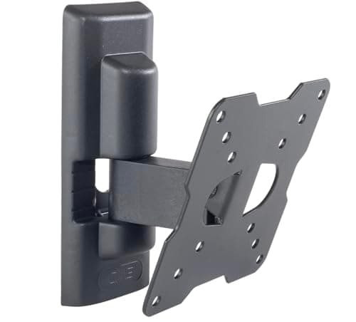 Meliconi CME ETR100 - Supporto tv inclinabile e ruotabile da parete per TV a schermo piatto da 14’’ a 25’’, VESA 50-75-100, nero, Made in Italy