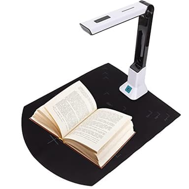 Scanner per Documenti USB, Scanner per Fotocamera per Documenti A4 con Messa a Fuoco Automatica Scanner per Libri HD da 8 MP con Inclinazione Automatica OCR, Pieghevole e Portatile, per la Scansione D
