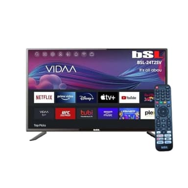 Smart TV BSL-24T2SV VIDAA 24" BSL | WiFi | RJ45 | Risoluzione Full HD 1920X1080p | USB | DVBT2/S2/C | Compatibile con Youtube, Netflix, Disney +, Dazn, Prime | HDMI