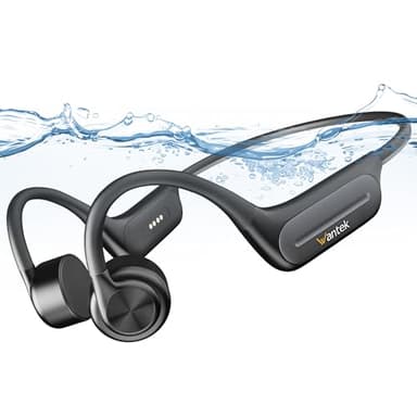 Wantek Cuffie Conduzione Ossea Bluetooth 5.3,Open Ear Senza fili Auricolare sportivo,wireless cuffie da nuoto Impermeabili IP68 Memoria lettore MP3 32G,Auricolari Senza Fili per Nuoto,Sport,Ciclismo