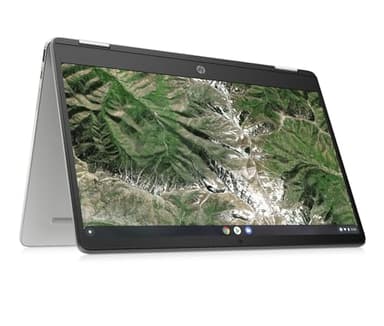 HP Chromebook x360 14a-ca0000sl, Intel Celeron N4120, 4GB RAM LPDDR4, eMMC da 64GB, Display Touch da 14" FHD, IPS, Antiriflesso, Grafica Intel UHD 600, ChromeOS, Webcam HD, Silver, Argento