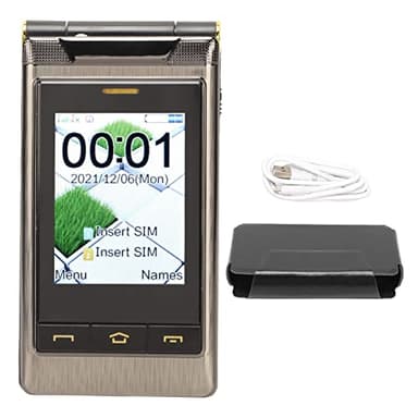 Cellulare 3G GSM, 3.0 In Flip Seniors Phone per Anziani, Dual SIM Cell Phone con SOS/Pulsante Grande/Chiamata Chiara / 8 Numeri Familiari, Standby Lungo (Colore appannato)