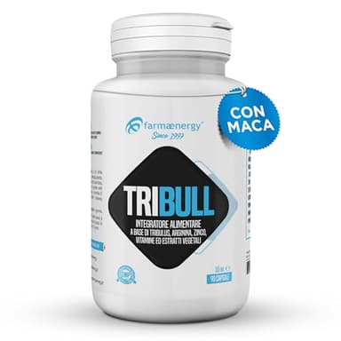 Testosterone Uomo, Maca Peruviana e Tribulus Terrestris (DIETA LIBIDO INCLUSA) Con arginina, Maca nera, B6 Zinco, Carnitina per aumento libido, integratore sessuale uomo MADE IN ITALY-90cps