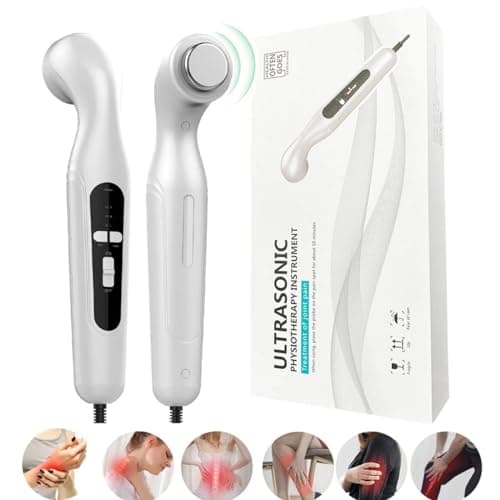 Macchina Per Fisioterapia Ad Ultrasuoni Per Alleviare Il Dolore Corporeo, Massaggiatore Muscolare Profondo,3 Marce Regolabili, Temporizzazione Di 15 Minuti, Area Di Radiazione Effettiva: 4 Cm²