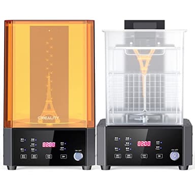 Creality UW-01 Ufficiale 2 in 1 Wash and Cure Machine con Secchio Rotante o Modelli di Stampante 3D Resina LCD/DLP/SLA 190x152x200mm Visibile Trasparente