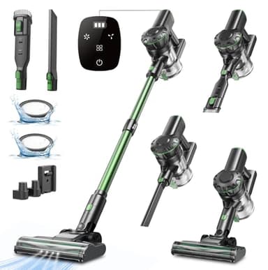 Vexilar V9PRO Aspirapolvere Senza Fili Potente,40KPa Scopa Elettrica Senza Filo Potente 50minuti e display a LED,Scope elettriche,Aspirapolvere Portatile per Pavimenti