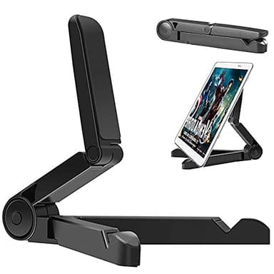 VOVIGGOL Supporto Tablet da Tavolo, Porta Tablet Regolabile, Supporto Cellulare Compatibile con Galaxy Tab, iPad Mini/Air 6 5, iPhone 16 15 Plus, Galaxy S24 Ultra e Altri da 4-12.9", Nero