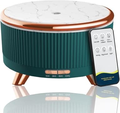Diffusore di oli essenziali da 500 ml, diffusore di oli profumati, diffusore di aromi per camera da letto con LED a 7 colori, con telecomando
