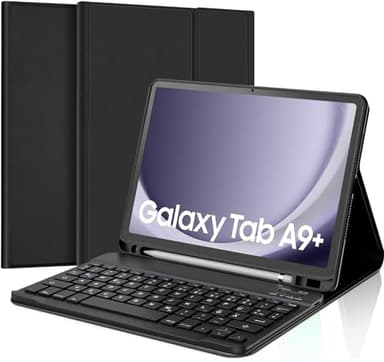 JADEMALL Tastiera Custodia per Samsung Tab A9+ - Tastiera per Samsung Tab A9 Plus 11" 2023 SM-X210/X216/X218, Italiana QWERTY Layout Tastiera Bluetooth con Portapenne, Nero