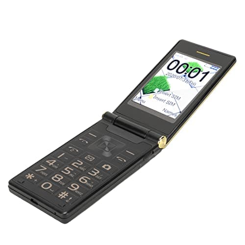 Senior Flip Phone, Sbloccato 3G SOS Big Button gsm Mobile Flip Phone LCD da 2,8 Pollici e Pulsanti Prominenti Cellulare One Touch Dial Clear Sound Quality for Seniors Kids(Oro)