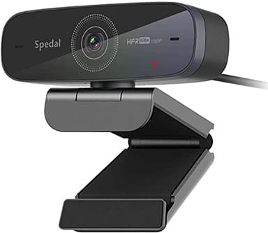 Spedal Webcam 1080p 60fps, 2 Microfoni, Autofocus Live Streaming Camera con Microfono, Webcam USB per OBS XSplit Facebook Skype Youtube, Compatibile per Mac OS Windows 10/8/7