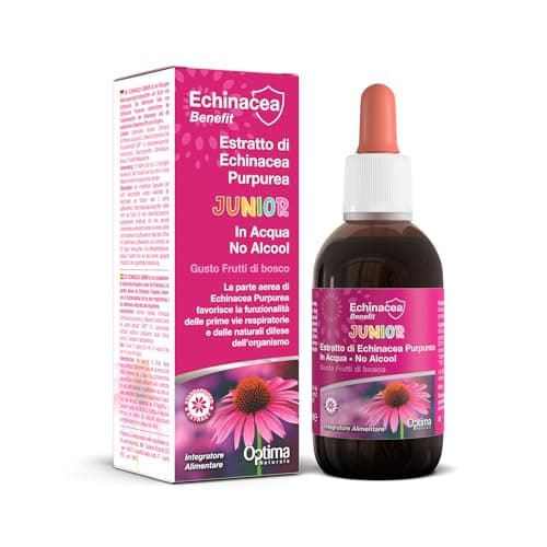 Echinacea Benefit Estratto No Alcool Junior - favorisce il benessere delle vie respiratorie e supporta le naturali difese dell'organismo, con Echinacea Purpurea 50 ml