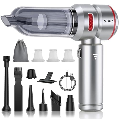 Aspirabriciole Senza Fili, Aspirapolvere Piccolo senza Fili 20000Pa Aspirapolvere Auto con 4 Filtri HEPA USB Ricaricabile Mini Aspirapolvere per Auto Casa Ufficio Peli di Domestici