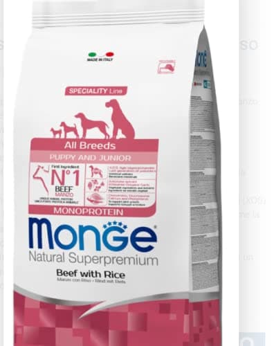 Monge dog puppy manzo 12kg