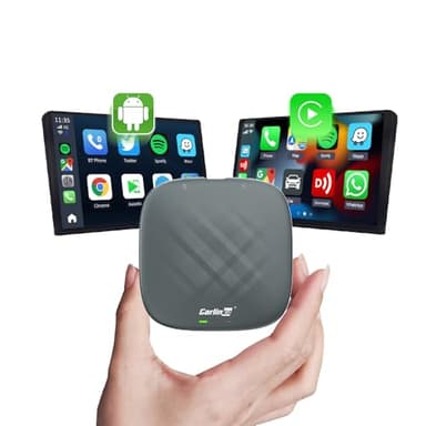 CarlinKit 2025 Wireless CarPlay & Android Auto Android 13.0 AiBox Adattatore, per auto con CarPlay cablato, sistema integrato 4+64GB con GPS, processore octa-core