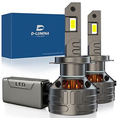 D-Lumina Lampadina H7 LED Canbus 160W 30000LM,Chip CPS 6500K 500% Brillante,Funziona Sia Per Con Lenticolari Che Senza Lenticolari,Raffreddamento con Tubo di Rame Spesso,LED Lampada Luci,2 pezzi