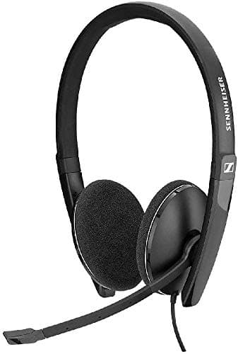 Sennheiser PC 3.2 Chat Microfono con Cancellazione del Rumore, Gioco Casual Leggero, Disegno Minimalista, Controllo Chiamate, Microfono Pieghevole, Jack da 3.5 mm, Connettività a 3 Poli
