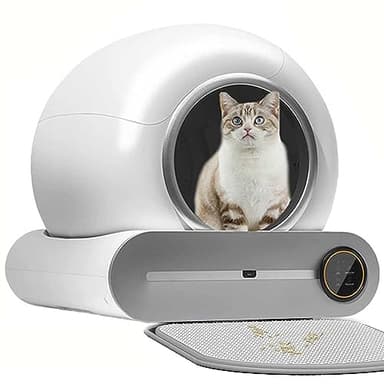 RETRIN Cassetta per Lettiera per Gatti Autopulente Automatica Lettiera Gatto Chiusa Antiodore Elettrica,Toilette Gatti Intelligente,Controllo App/con Tappetino Lettiera Gatto,per Pulizia Gatto