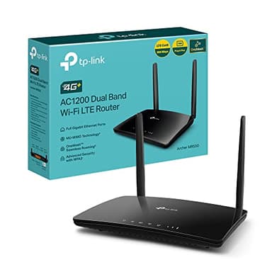 TP-Link Router Archer MR550 4G+ Cat6 300 Mbps, Wi-Fi AC1200 dual band, con SIM, microSIM, porta Gigabit LAN/WAN, MU-MIMO, senza configurazione, TP-Link Tecnologia OneMesh
